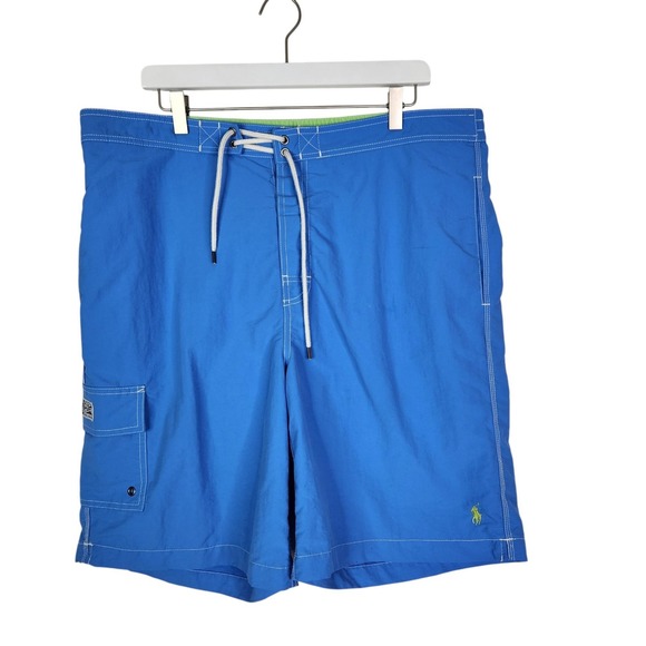 Polo Ralph Lauren Other - POLO Ralph Lauren Swim Shorts Mens XL Blue Drawstring Trunks Mesh Lined Pocket